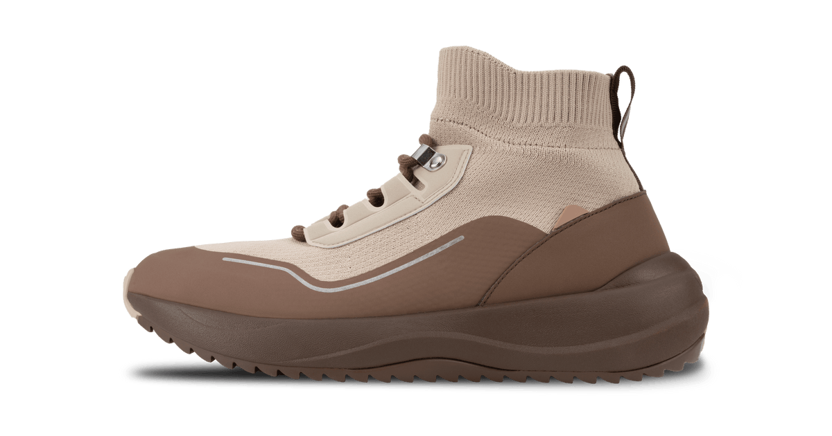 Women's Stormburst High Top - Sandwash/Dark Teak – Vessi