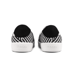 Women's Boardwalk Slip-On - White/Black Zigzag