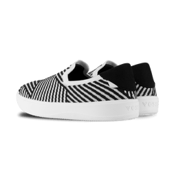 Women's Boardwalk Slip-On - White/Black Zigzag
