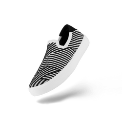 Women's Boardwalk Slip-On - White/Black Zigzag