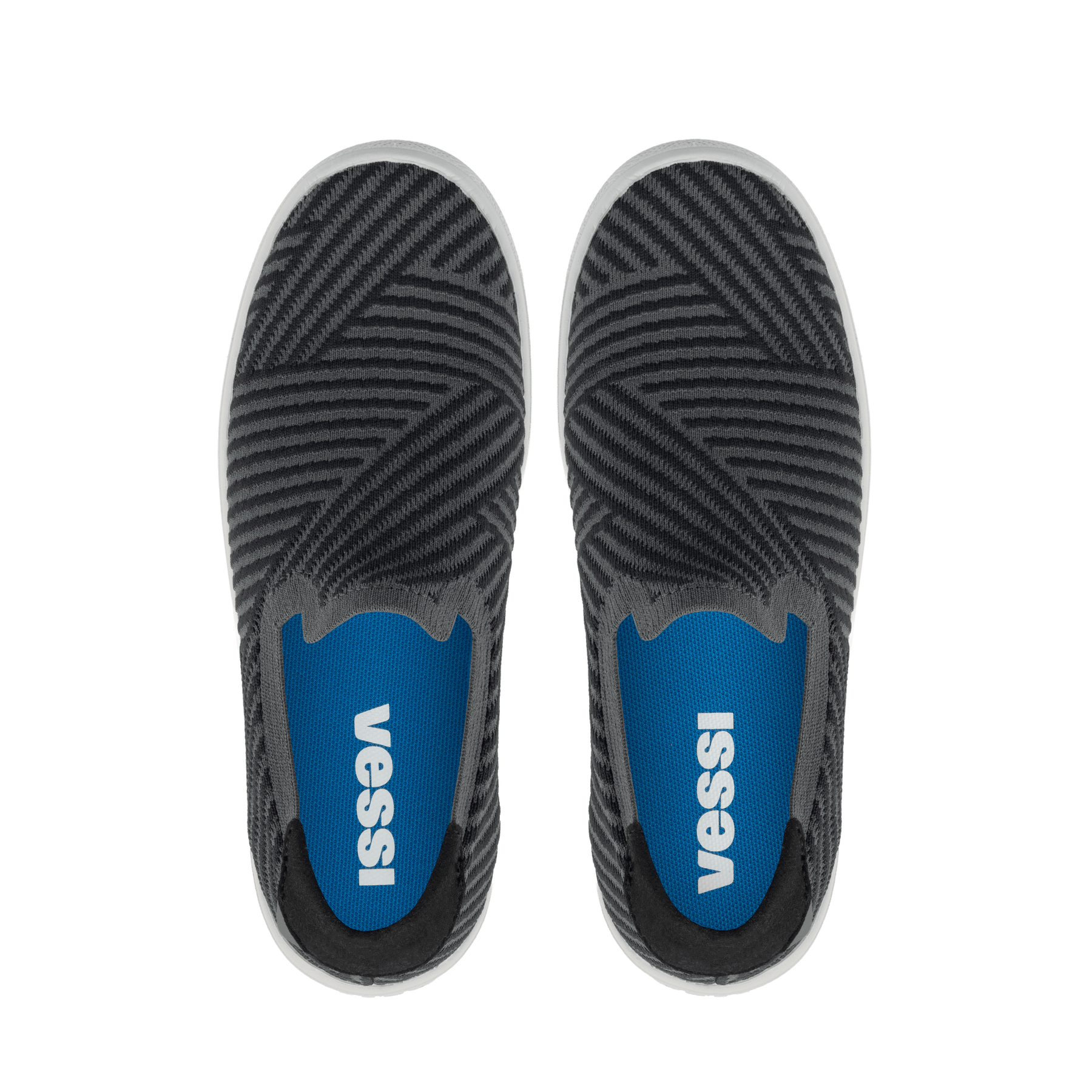 Women's Boardwalk Slip-On - Dark Grey/Black Zigzag