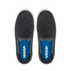 Women's Boardwalk Slip-On - Dark Grey/Black Zigzag