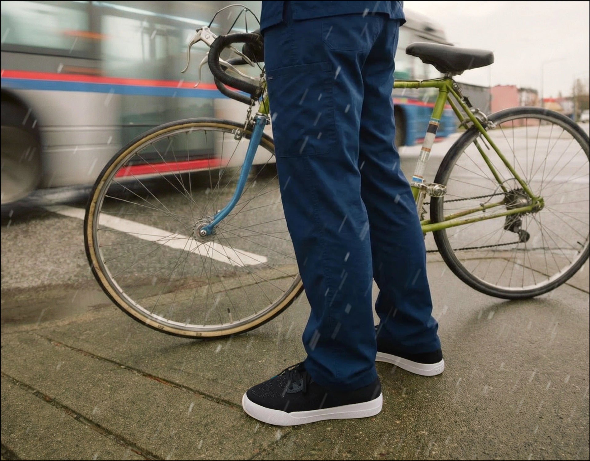 One pair from commute to clock-out.
