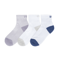 3-Pack Mid Crew Socks - Cosmic Dust/Grey/Sailfish