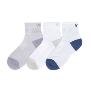 3-Pack Mid Crew Socks - Cosmic Dust/Grey/Sailfish